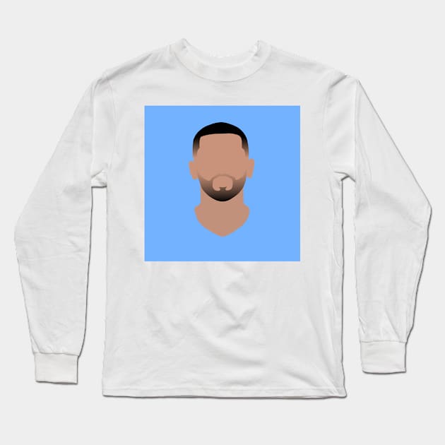 Gabriel Jesus Minimalistic Face Art Long Sleeve T-Shirt by GotchaFace